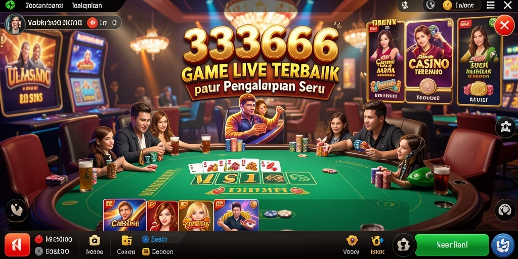 Tampilan gameplay dalam aplikasi 333666 yang mendebarkan dan interaktif.