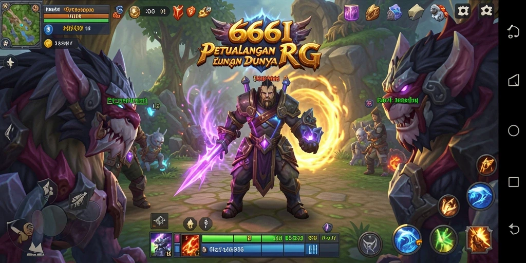 Tampilan gameplay mendalam dari 666I dengan aksi RPG yang seru.