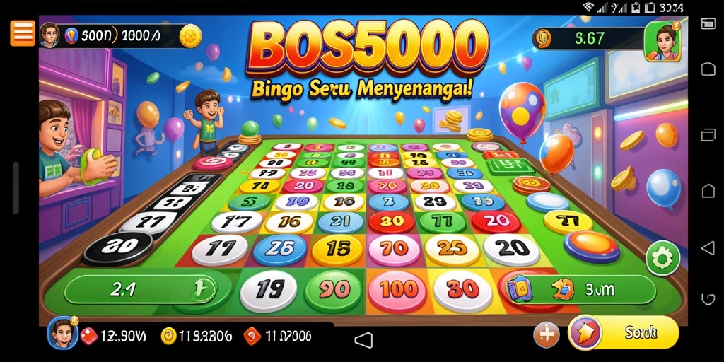 Tampilan seru dari gameplay Bingo di BOS5000.