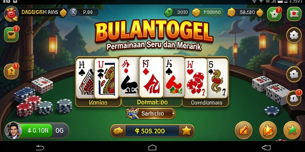 Tampilan menarik dari gameplay Domino di BULANTOGEL.