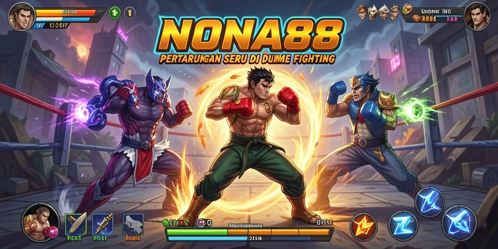 Screenshot gameplay pertarungan seru NONA88 dengan aksi mendebarkan.