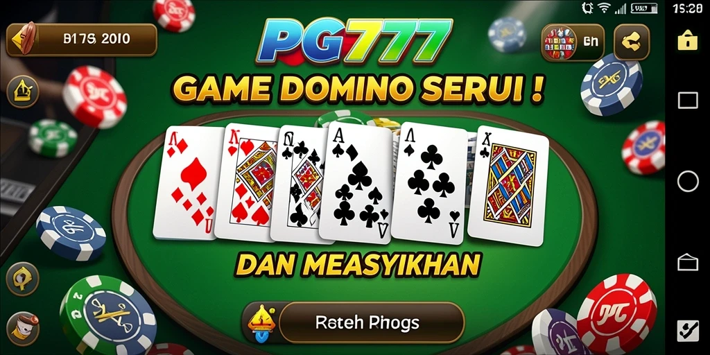 Tampilan gameplay seru dalam PG777 yang penuh strategi Domino.