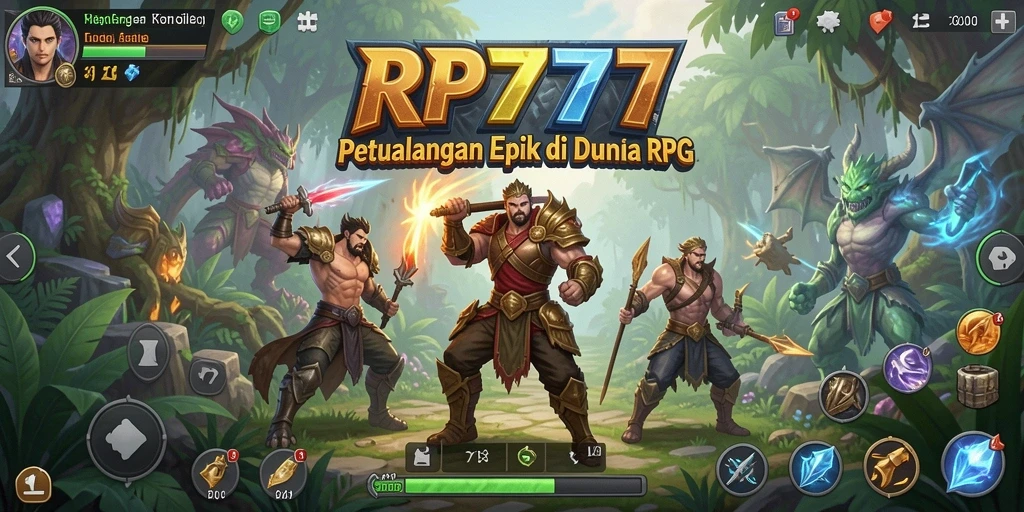 Tangkapan layar utama RP777 menunjukkan aksi pertarungan menegangkan.