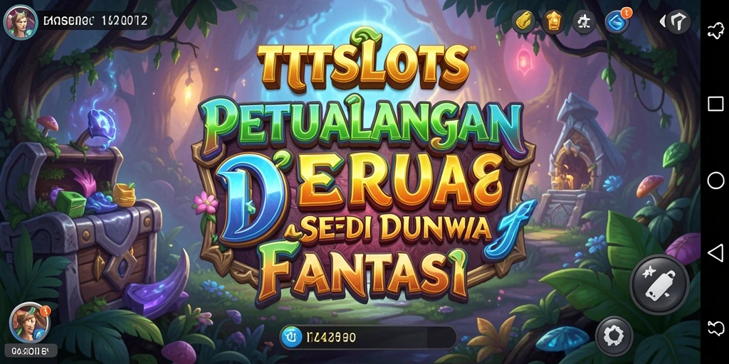 Screenshot gameplay <strong>RTSLOTS</strong> yang menampilkan petualangan seru dan lokasi fantastis.