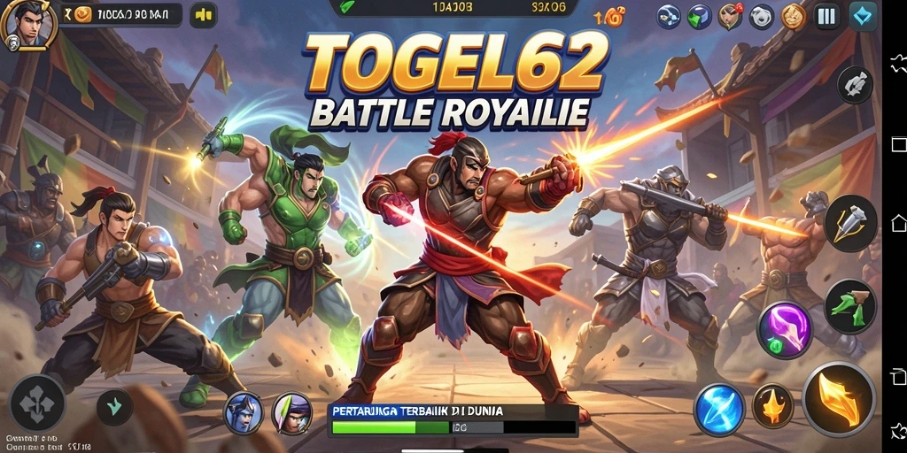 Tampilan gameplay mendebarkan TOGEL62 dalam pertempuran Battle Royale.
